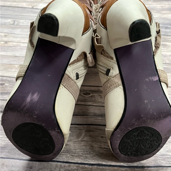 Betty Blu Halter lace up round tie tall boots - Picture 4 of 5